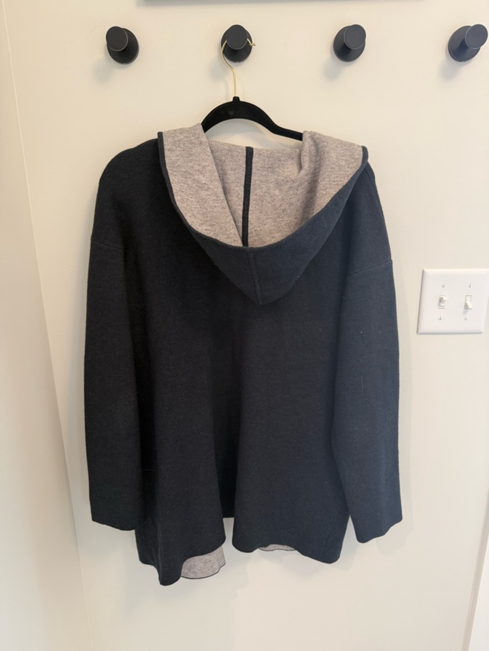 Magaschoni Reversible Cashmere-Blend Hooded Cardigan XL - Picture 3 of 4